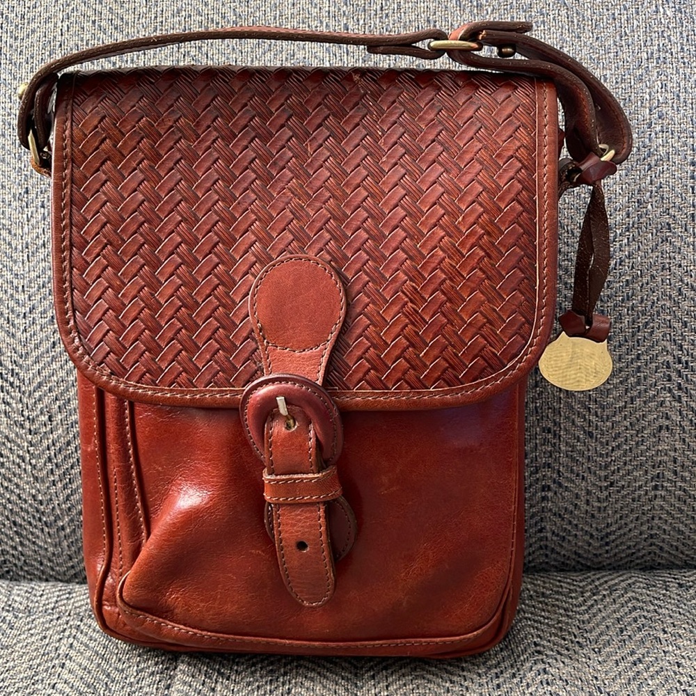 Brahmin Brown Leather Top Handle Bag